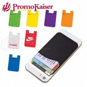 Kartenhalter Etui aus Silikon zum aufkleben auf das Sma...