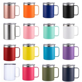 Tasse aus Metall mit Logo als Werbeartikel Werbemittel ...