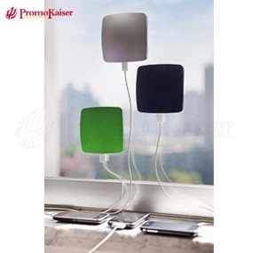 Solar Powerbanks mit Logodruck als Werbegeschenke Werbe...