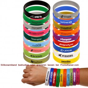 bedruckte Silikonarmbänder Silikonband Gummiarmband Gum...