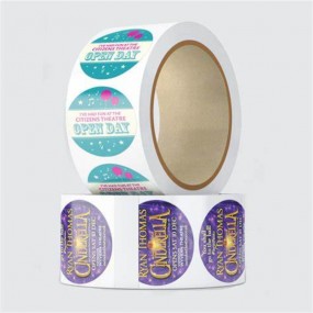 Klebeetiketten Aufkleber mit Sticker Firmenlogo auf Rol...