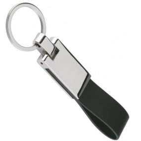 Leder-Schlüsselanhänger Metall mit Ihrem Logo oder Moti...