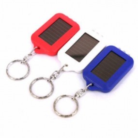 Mini Solar LED Taschenlampe Schlüsselring bedruckt mit ...