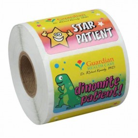 Klebeetiketten Aufkleber mit Sticker Firmenlogo auf Rol...