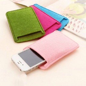Handyhülle Handyetui Handytaschen aus Filz mit Ihrem Lo...