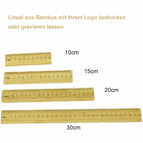 Lineale aus Holz Werbelineale aus Holz oder Bambus mit ...