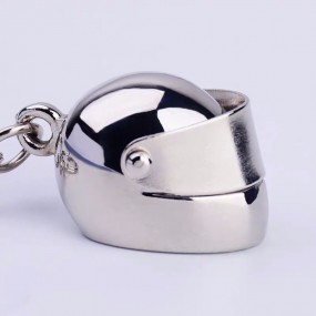 Metall Motorradhelm - Schlüsselanhänger Motorradhelm