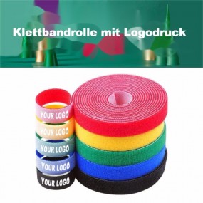 Klettbandrolle mit Logodruck ab 500 St.
