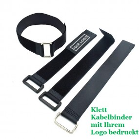 Klett Kabelbinder Kabelkletts mit Logodruck und Umlenk-...