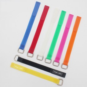 Klett Kabelbinder Kabel Klettbänder Metallöse mit eigen...