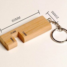 Holz Schlüsselanhänger mit Handyhalter - individuelle H...