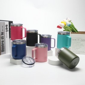 Tasse aus Metall mit Logo als Werbeartikel Werbemittel ...