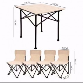Campingstuhl mit Tisch - Faltstuhl Klappstuhl Anglerstu...