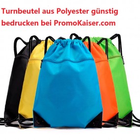 Turnbeutel Polyester günstig bedrucken lassen
