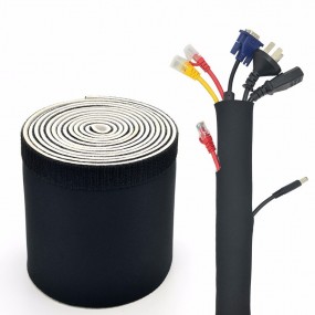 Neopren Kabelschlauch mit Klettverschluss Kabelkanal Ka...