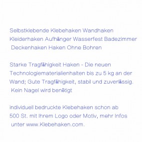 Selbstklebend Klebehaken Wandhaken Kleiderhaken Handtuc...