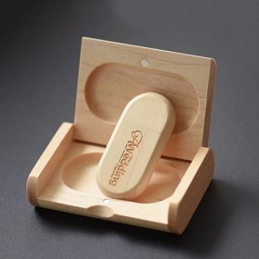 USB Stick Holz bedrucken  oder gravieren mit Logo als W...