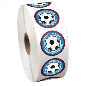 Klebeetiketten Aufkleber mit Sticker Firmenlogo auf Rol...