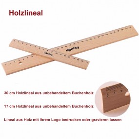 Lineale aus Holz Werbelineale aus Holz oder Bambus mit ...