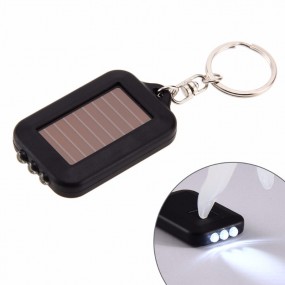 Mini Solar LED Taschenlampe Schlüsselring bedruckt mit ...