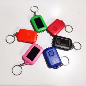 Mini Solar LED Taschenlampe Schlüsselring bedruckt mit ...